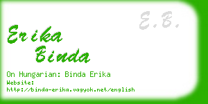 erika binda business card